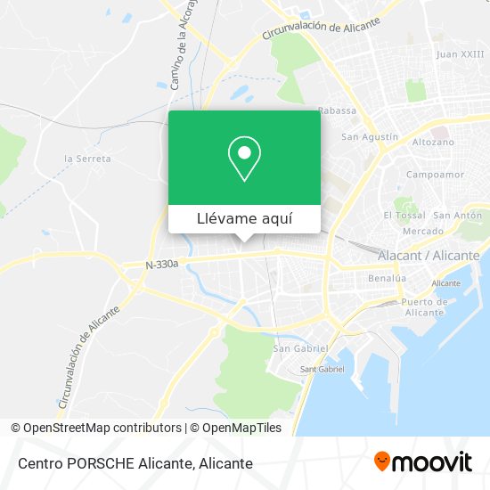 Mapa Centro PORSCHE Alicante