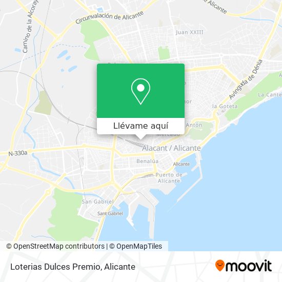 Mapa Loterias Dulces Premio