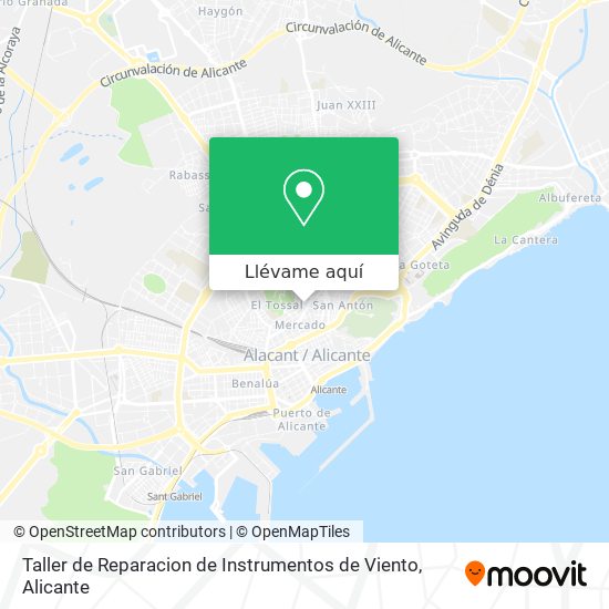 Mapa Taller de Reparacion de Instrumentos de Viento