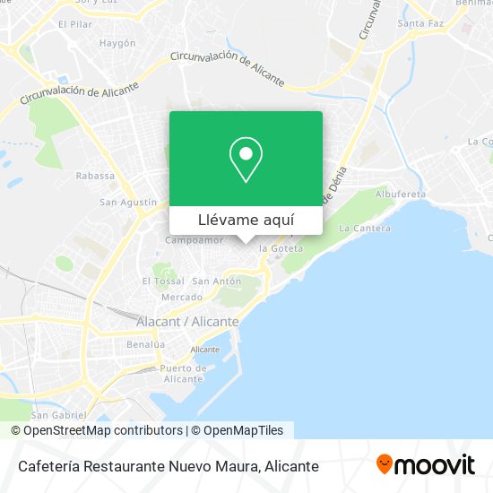 Mapa Cafetería Restaurante Nuevo Maura