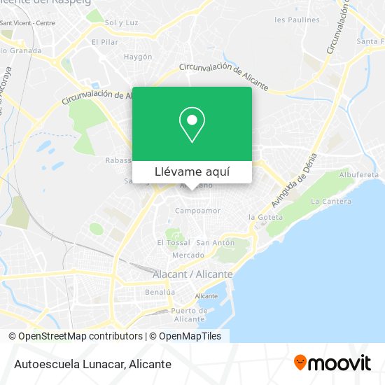 Mapa Autoescuela Lunacar
