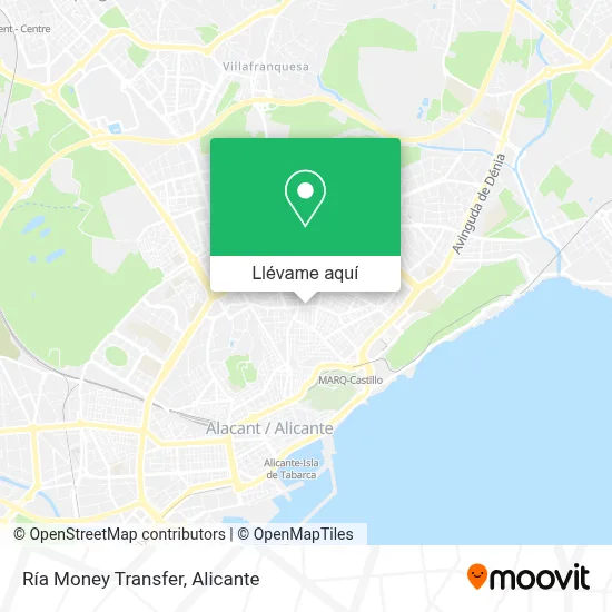Mapa Ría Money Transfer