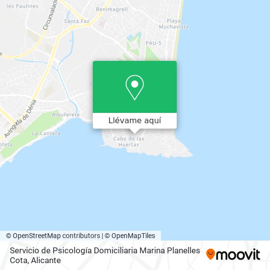 Mapa Servicio de Psicología Domiciliaria Marina Planelles Cota