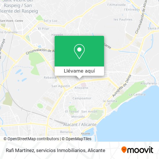 Mapa Rafi Martínez, servicios Inmobiliarios