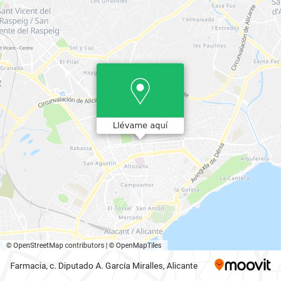 Mapa Farmacia, c. Diputado A. García Miralles