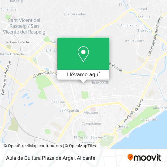 Mapa Aula de Cultura Plaza de Argel