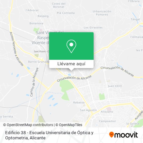 Mapa Edificio 38 - Escuela Universitaria de Óptica y Optometria