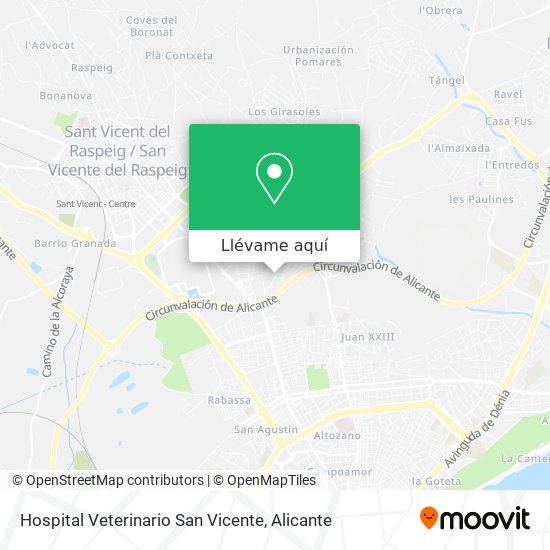Mapa Hospital Veterinario San Vicente
