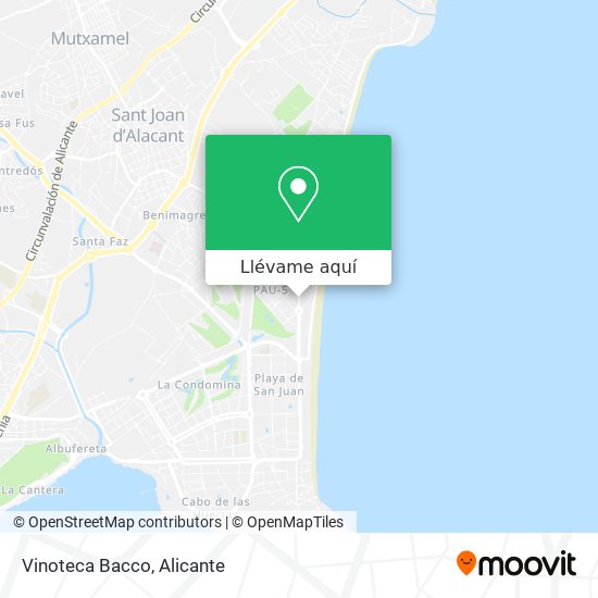 Mapa Vinoteca Bacco