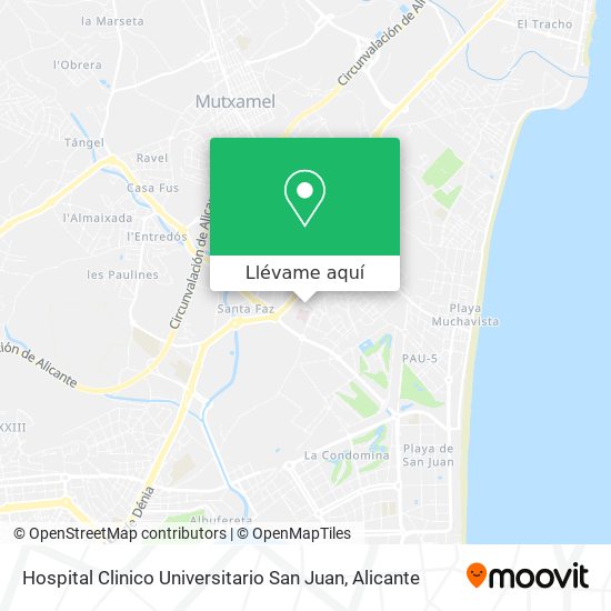 Mapa Hospital Clinico Universitario San Juan