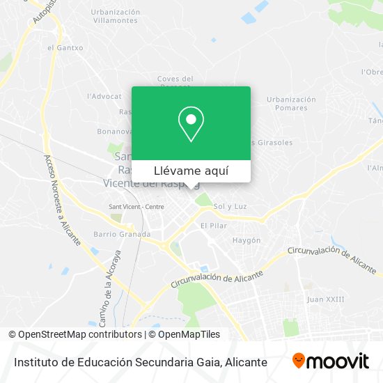 Mapa Instituto de Educación Secundaria Gaia