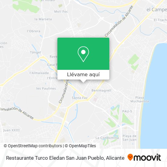 Mapa Restaurante Turco Eledan San Juan Pueblo