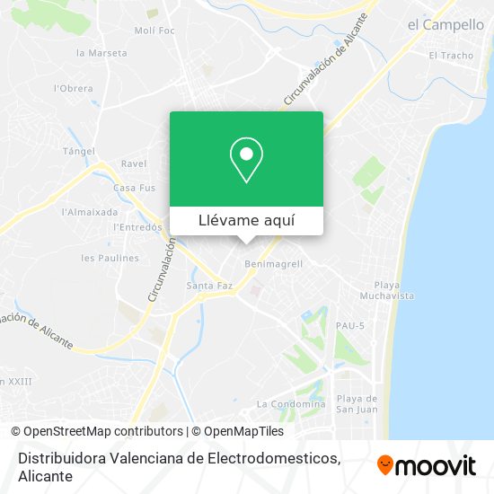 Mapa Distribuidora Valenciana de Electrodomesticos