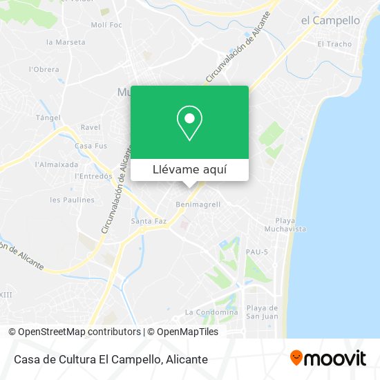 Mapa Casa de Cultura El Campello