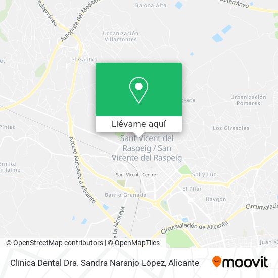 Mapa Clínica Dental Dra. Sandra Naranjo López