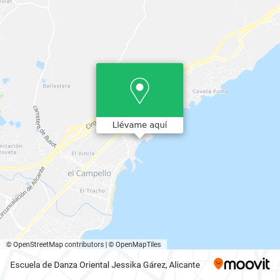 Mapa Escuela de Danza Oriental Jessika Gárez