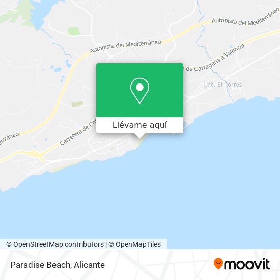 Mapa Paradise Beach