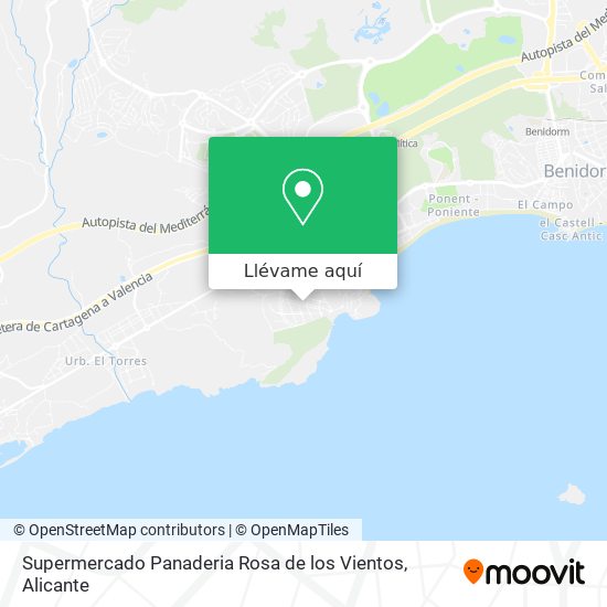 Mapa Supermercado Panaderia Rosa de los Vientos