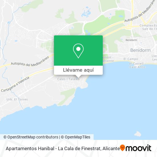 Mapa Apartamentos Hanibal - La Cala de Finestrat
