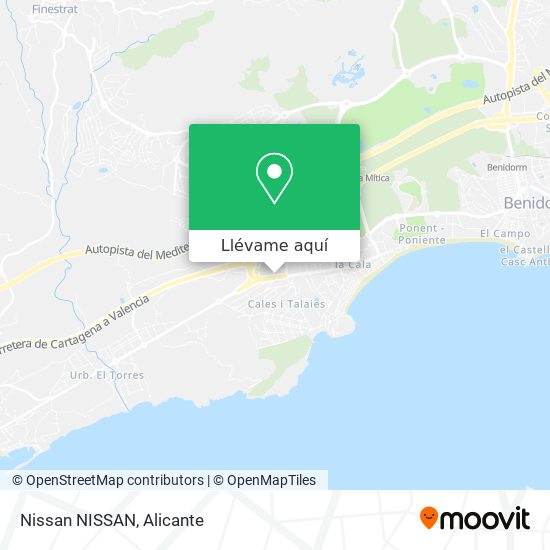 Mapa Nissan NISSAN