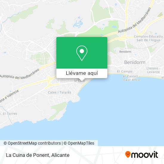 Mapa La Cuina de Ponent