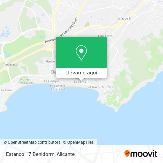 Mapa Estanco 17 Benidorm
