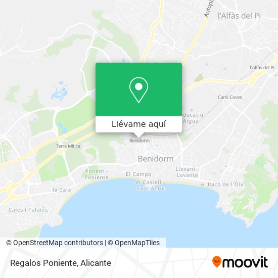 Mapa Regalos Poniente