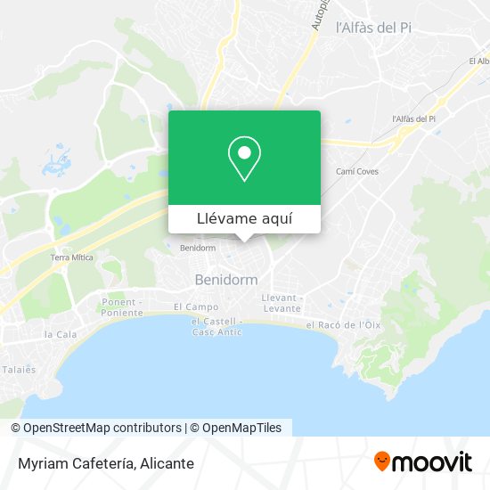 Mapa Myriam Cafetería