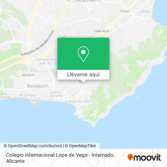 Mapa Colegio Internacional Lope de Vega - Internado