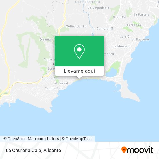 Mapa La Chureria Calp