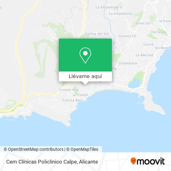 Mapa Cem Clínicas Policlínico Calpe