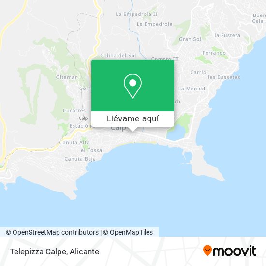 Mapa Telepizza Calpe