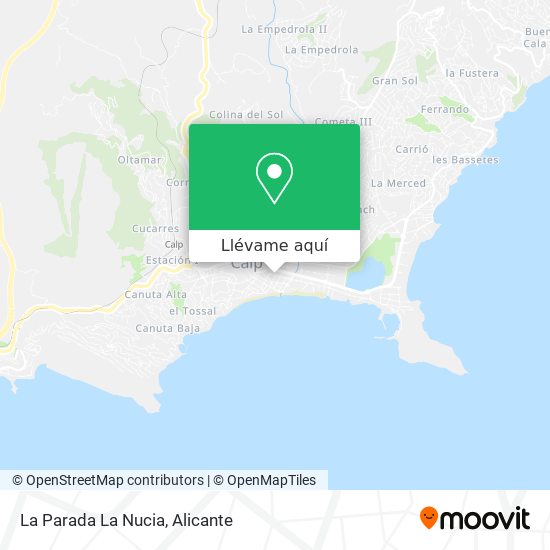 Mapa La Parada La Nucia