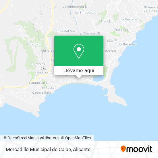Mapa Mercadillo Municipal de Calpe
