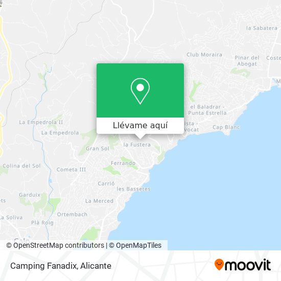 Mapa Camping Fanadix