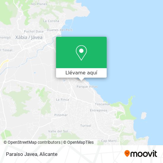 Mapa Paraíso Javea