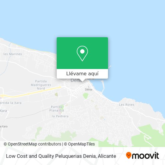 Mapa Low Cost and Quality Peluquerias Denia