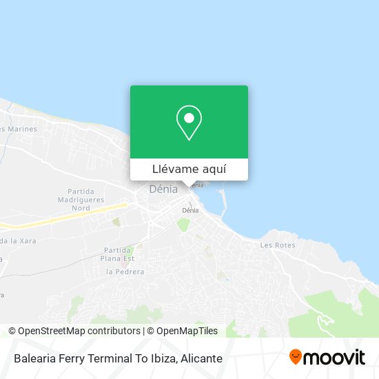 Mapa Balearia Ferry Terminal To Ibiza