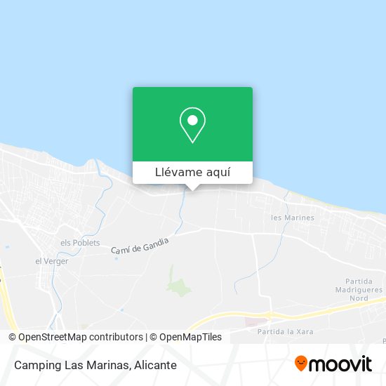 Mapa Camping Las Marinas