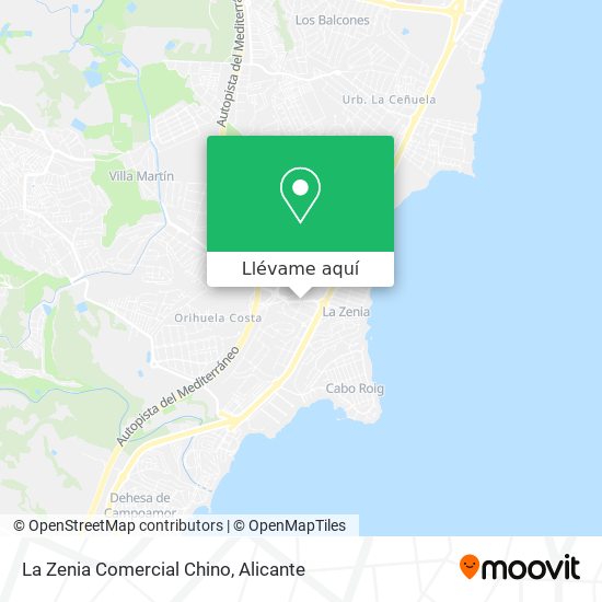 Mapa La Zenia Comercial Chino
