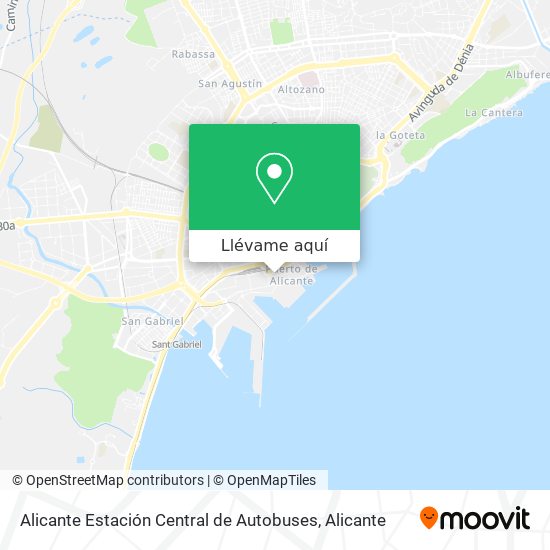 Mapa Alicante Estación Central de Autobuses