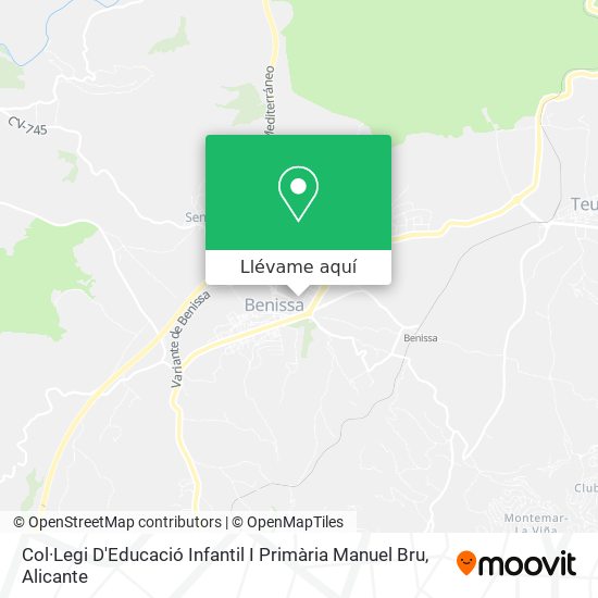 Mapa Col·Legi D'Educació Infantil I Primària Manuel Bru