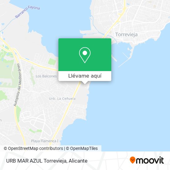 Mapa URB MAR AZUL Torrevieja