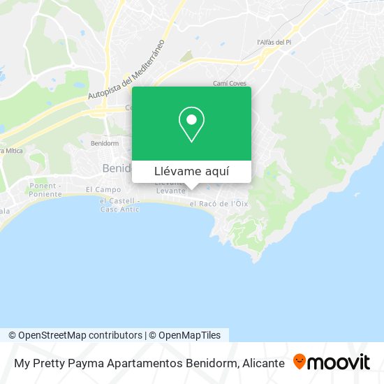 Mapa My Pretty Payma Apartamentos Benidorm