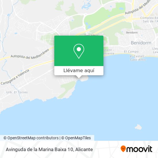 Mapa Avinguda de la Marina Baixa 10