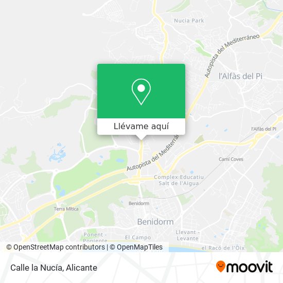Mapa Calle la Nucía