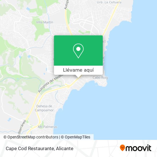 Mapa Cape Cod Restaurante