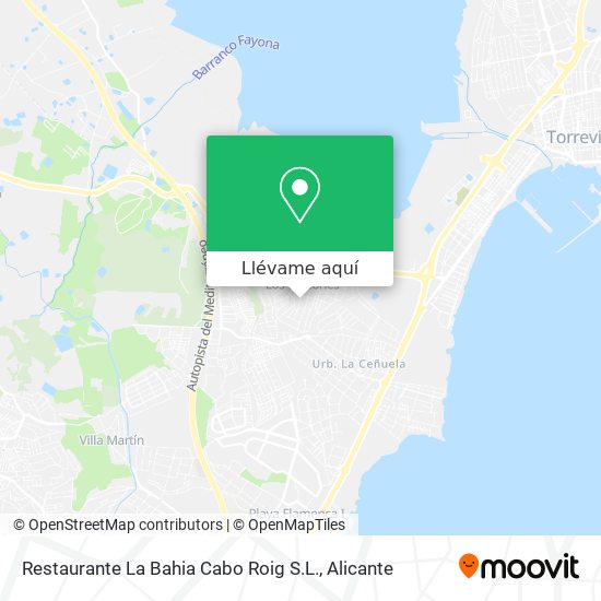Mapa Restaurante La Bahia Cabo Roig S.L.
