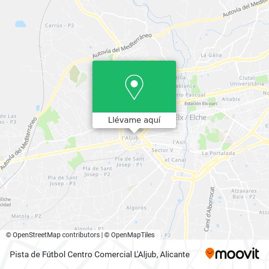Mapa Pista de Fútbol Centro Comercial L'Aljub