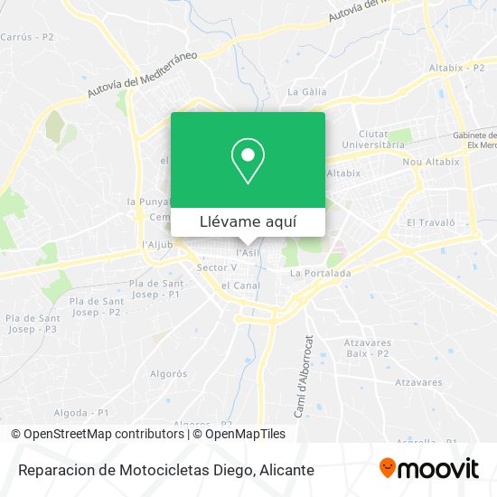 Mapa Reparacion de Motocicletas Diego